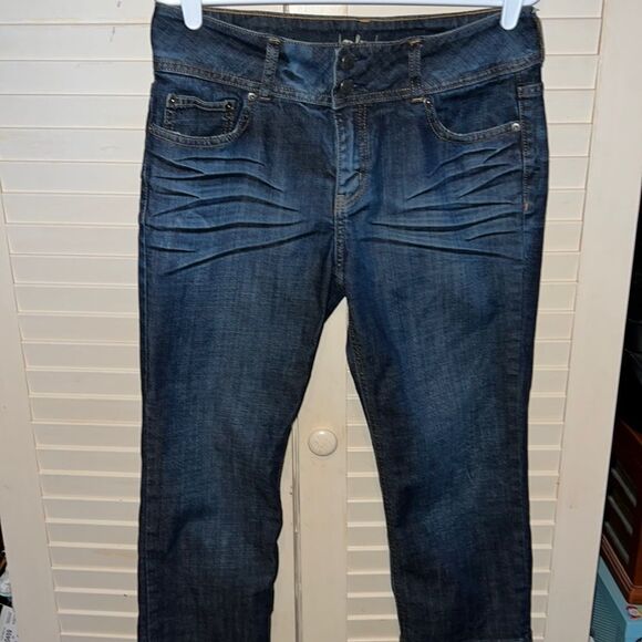 VICTORIA'S SECRET LONDON JEANS Women's DARK DENIM CAPRIS Sz 6 - Picture 1 of 5